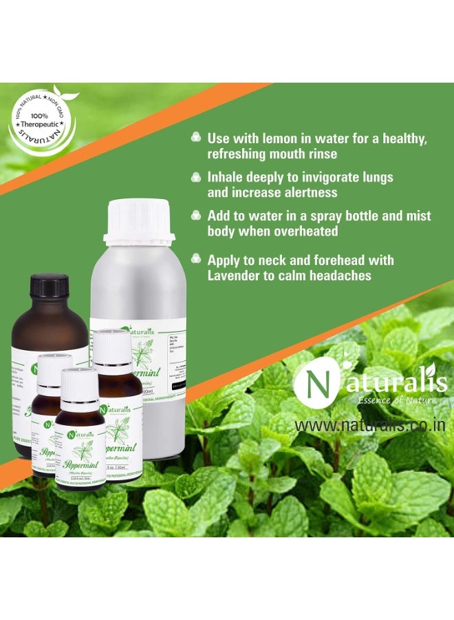 Naturalis Peppermint Essential Oil - Pure Therapeutic Grade Peppermint Oil For Hair, Skin Care, Steaming, Diffuser & Aromatherapy - Soothing Relief - 30Ml - Image 4